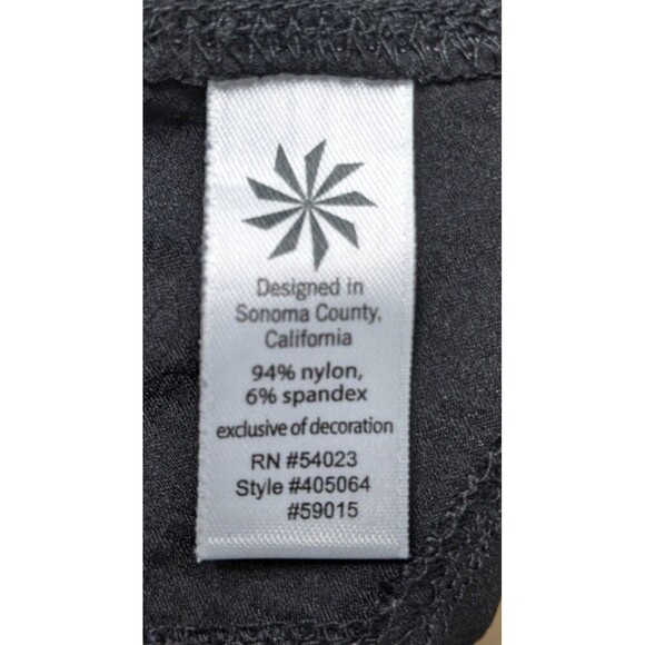 Wmn's ATHLETA Black Cropped Dance Studio Nylon Stretch Drawstring Waist Pants 2 - Picture 10 of 11